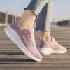 Pink mesh breathable sports shoes, casual and lightweight running shoes details Picture